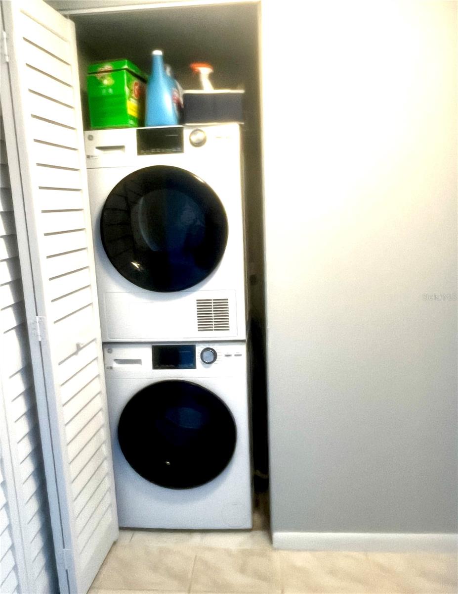 Stackable new GE washer and dryer