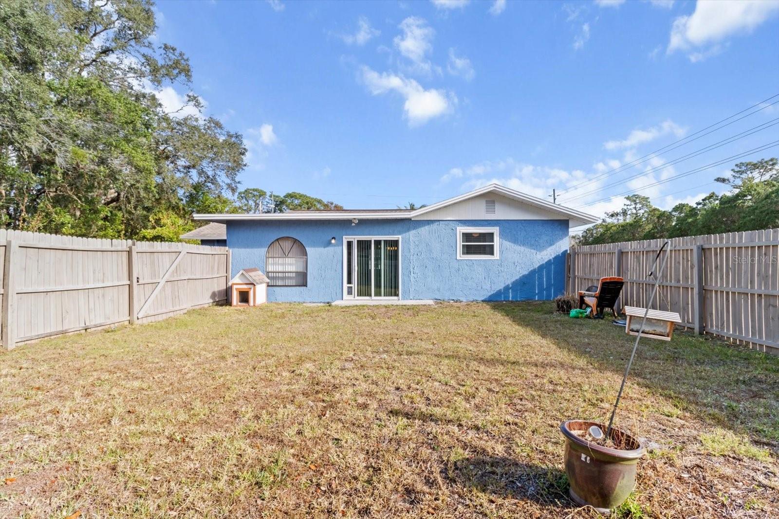 huge backyard fenced