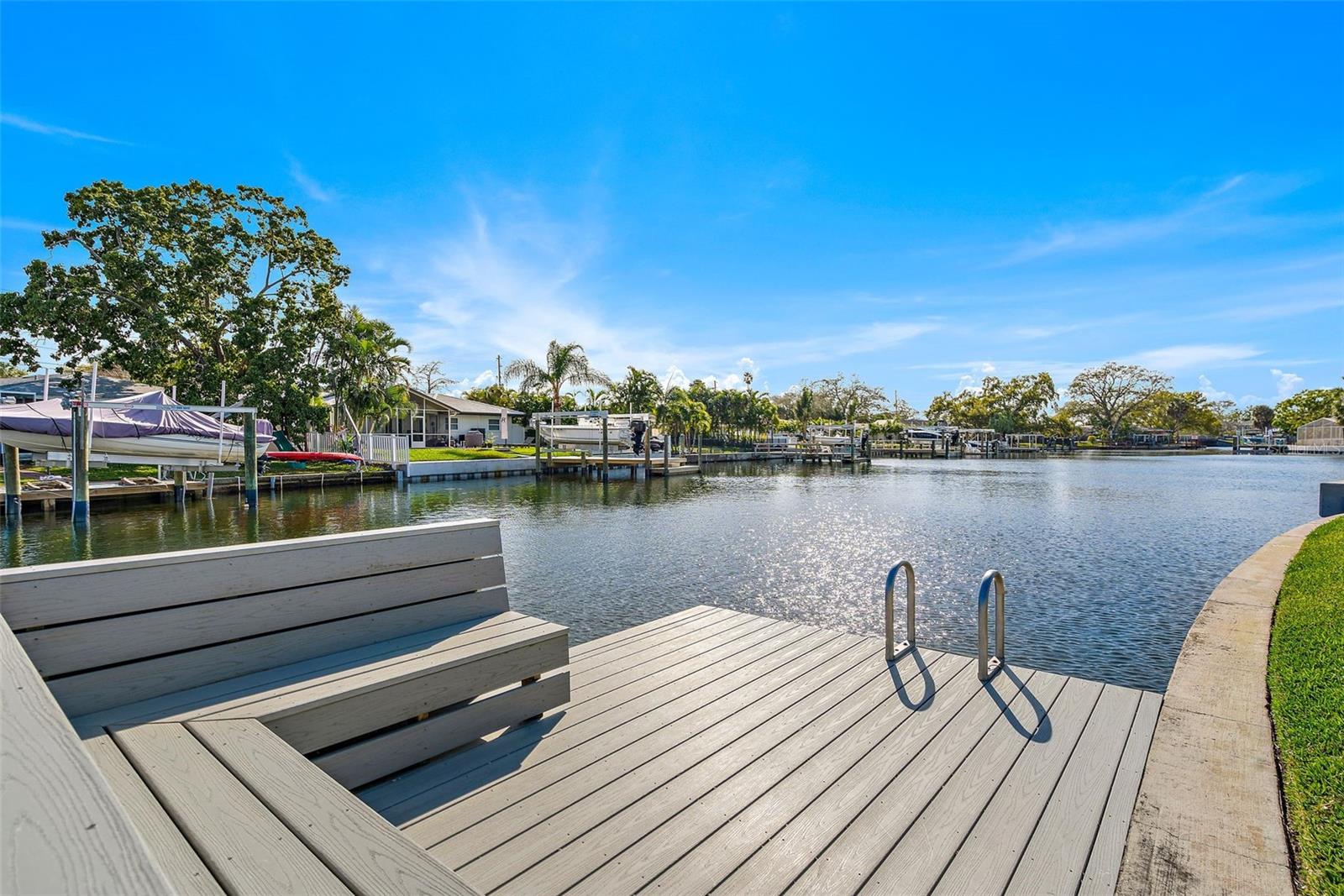 Newer composite decking makes this dock perfect for fishing, boating, entertaining and more!