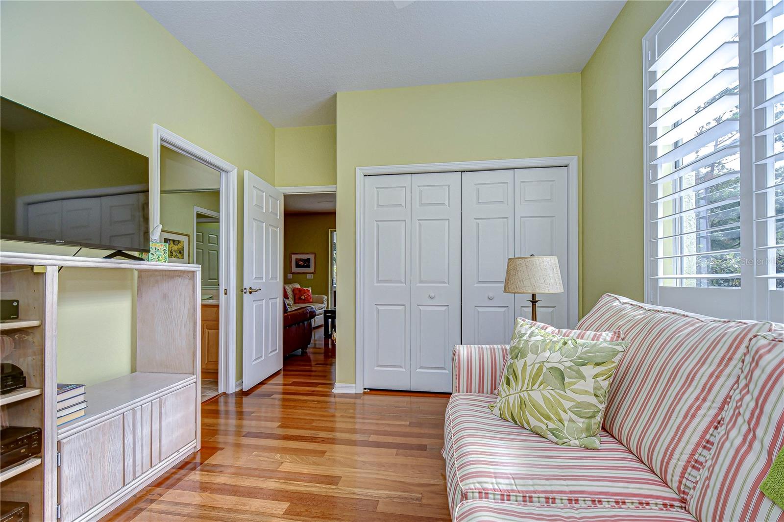 Downstairs bedroom with beautiful natural light.