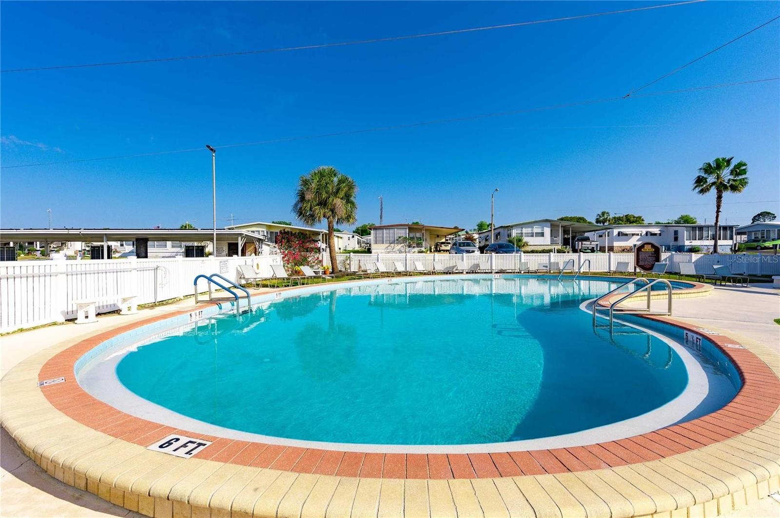 Community heated pool area.