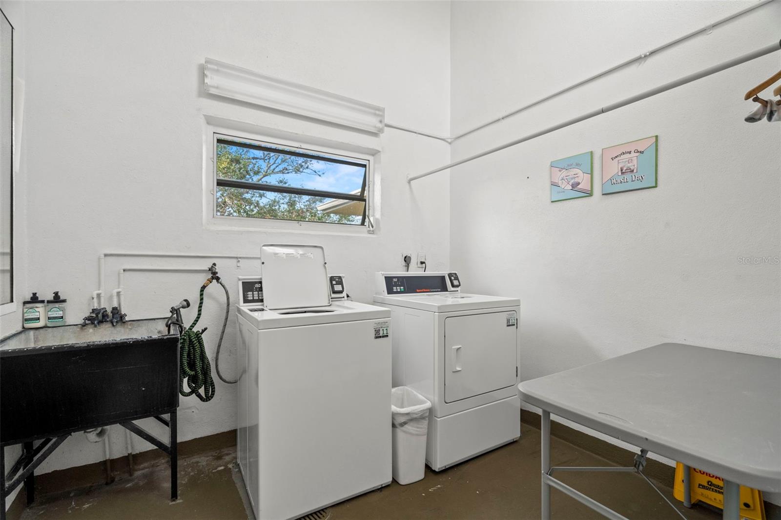 Laundry facilities are on the third floor.