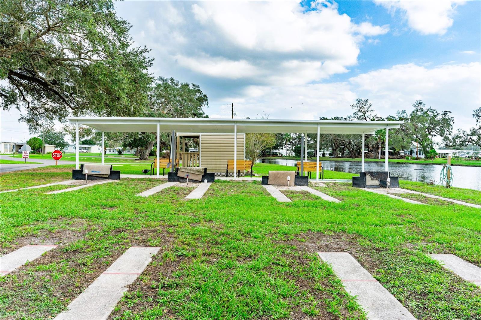 Community horseshoe area.