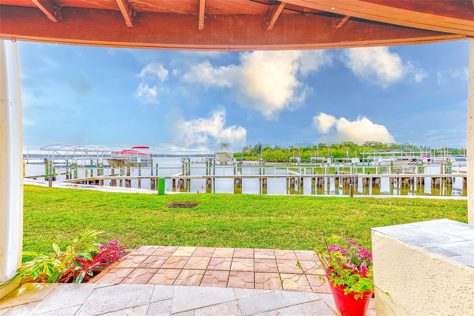 View of water from downstair patio