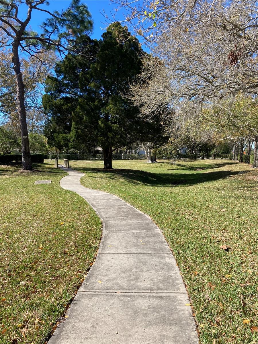 View of walkway around complex