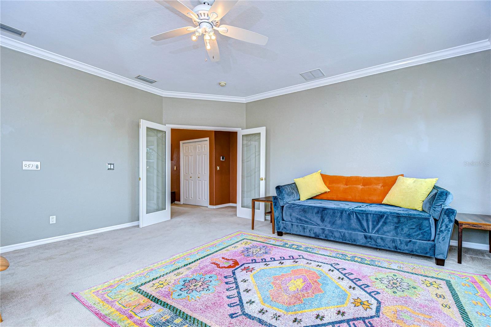 Second story living space with stunning double door entry!