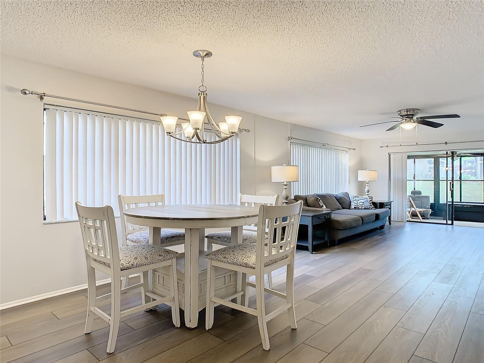 Dining room and living room