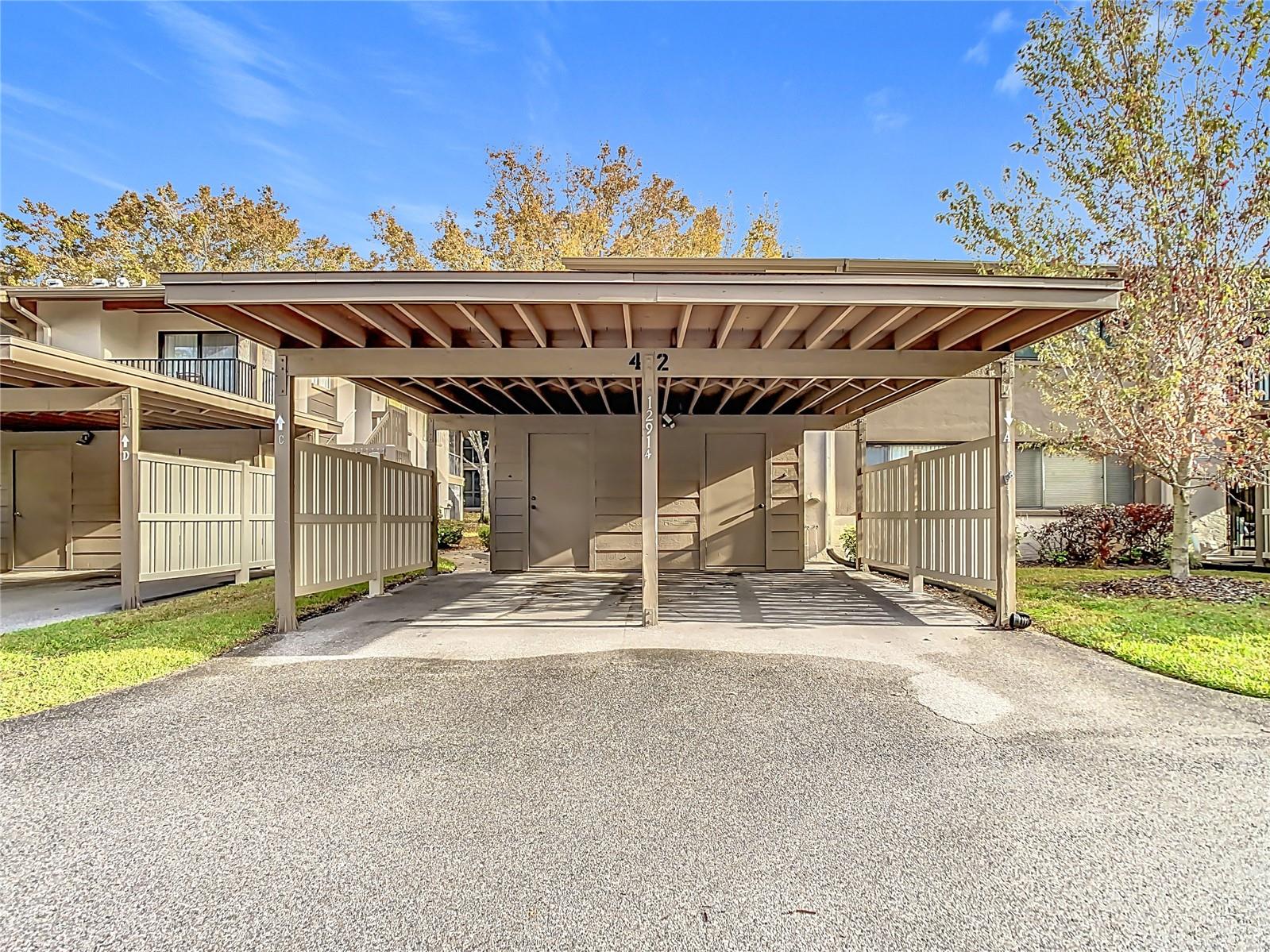 Carport dedicated parking