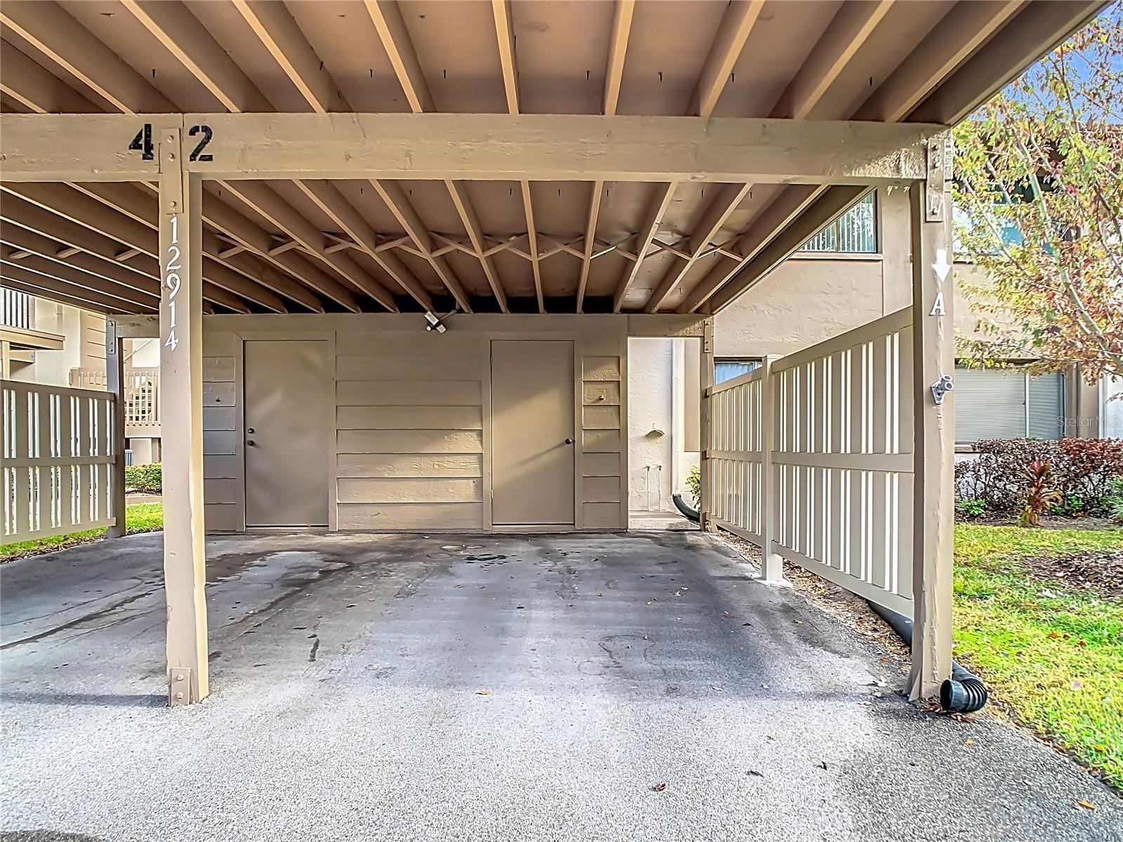 Carport dedicated parking