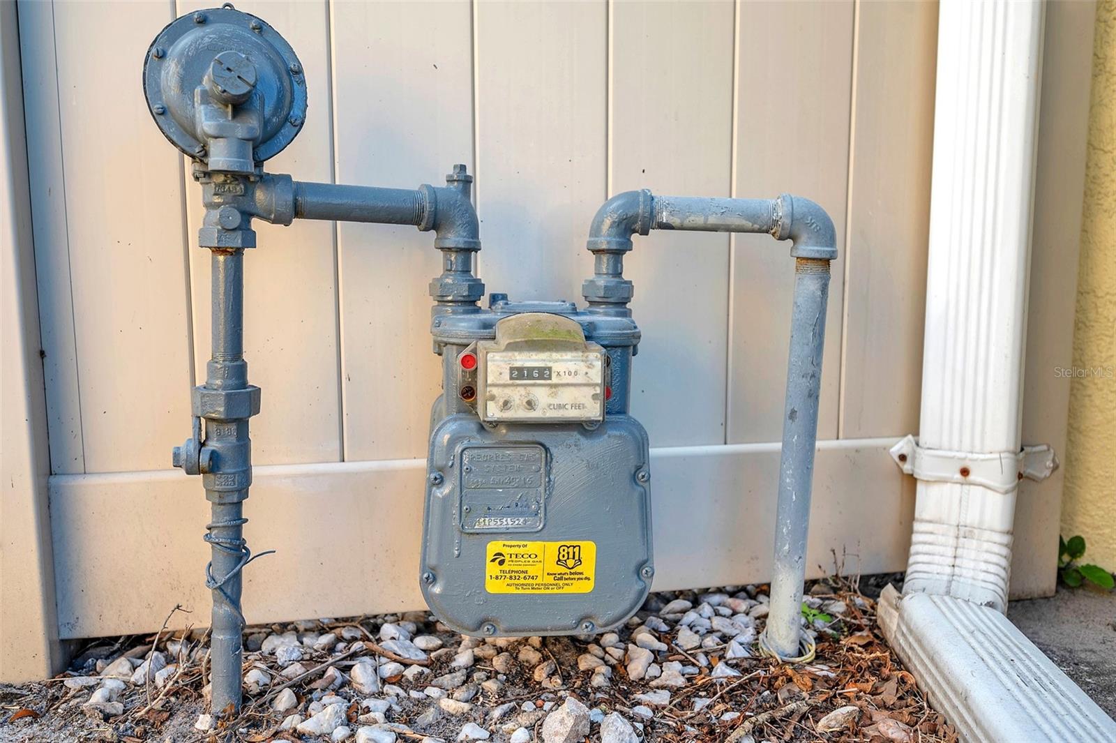 Piped in natural gas for the home. Runs the Range, water heater, heating & pool heater.