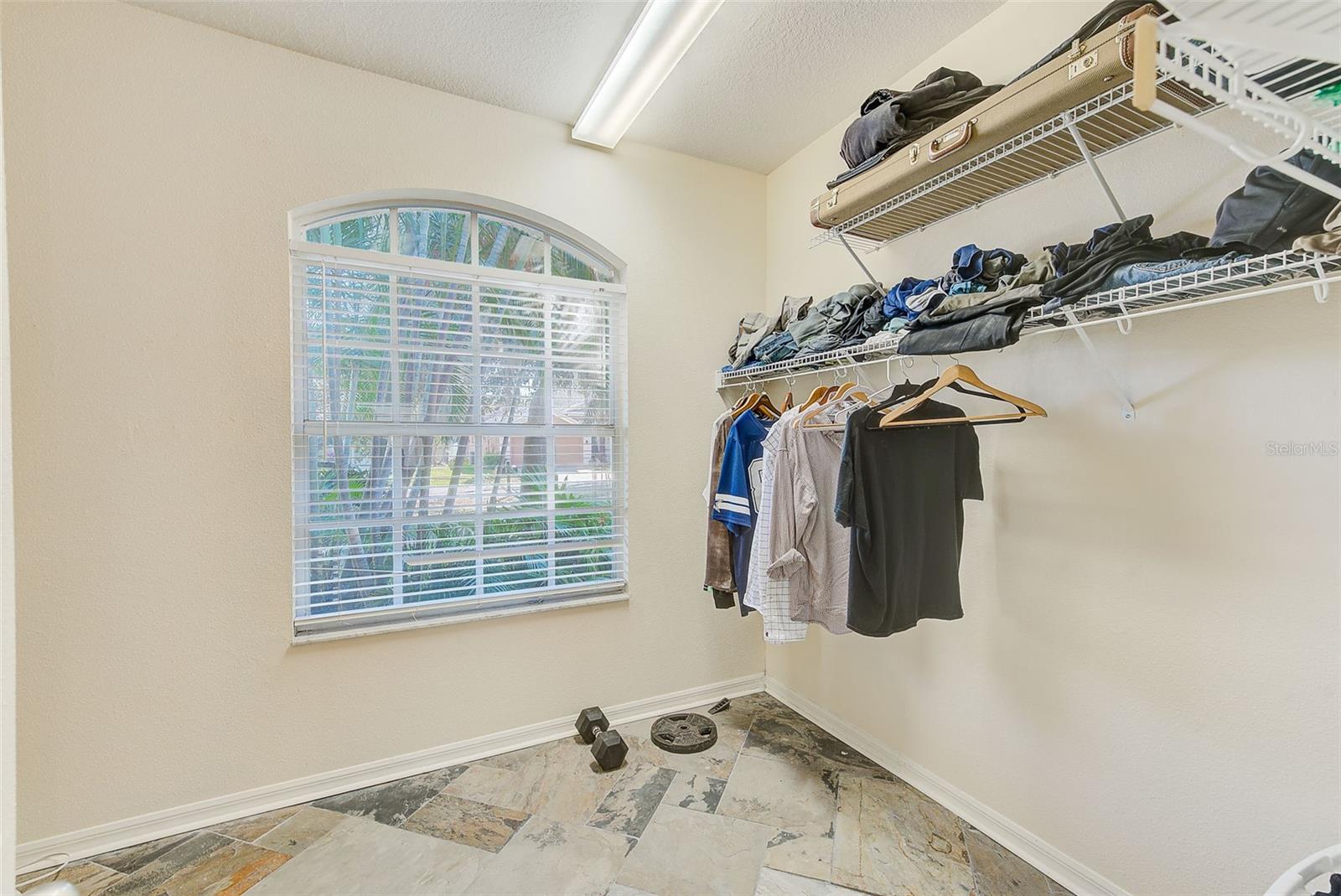 GARAGE WITH BUILT IN SHELVING