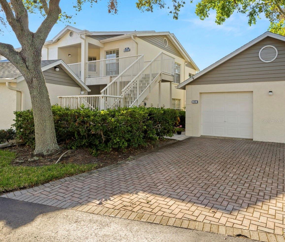 Front exterior with 1 car garage