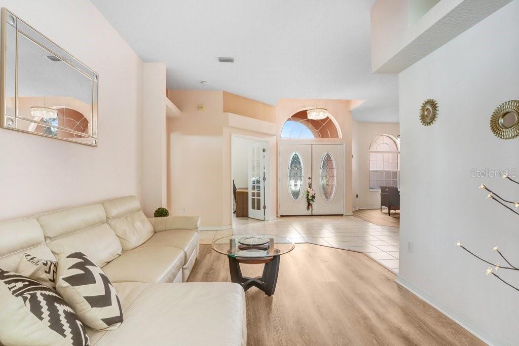 Formal Living room with new Luxury Vinyl Planks