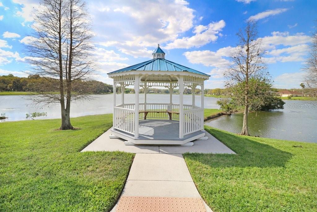 Gazebo overlooking Lake