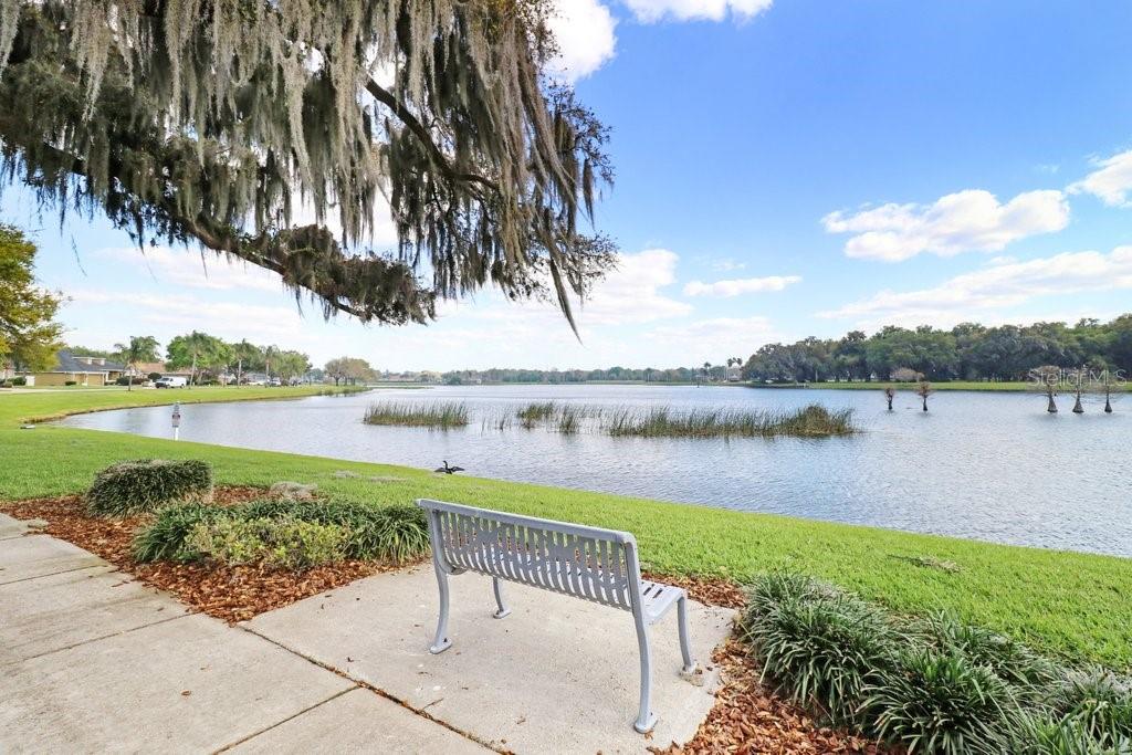 Sitting area at lake