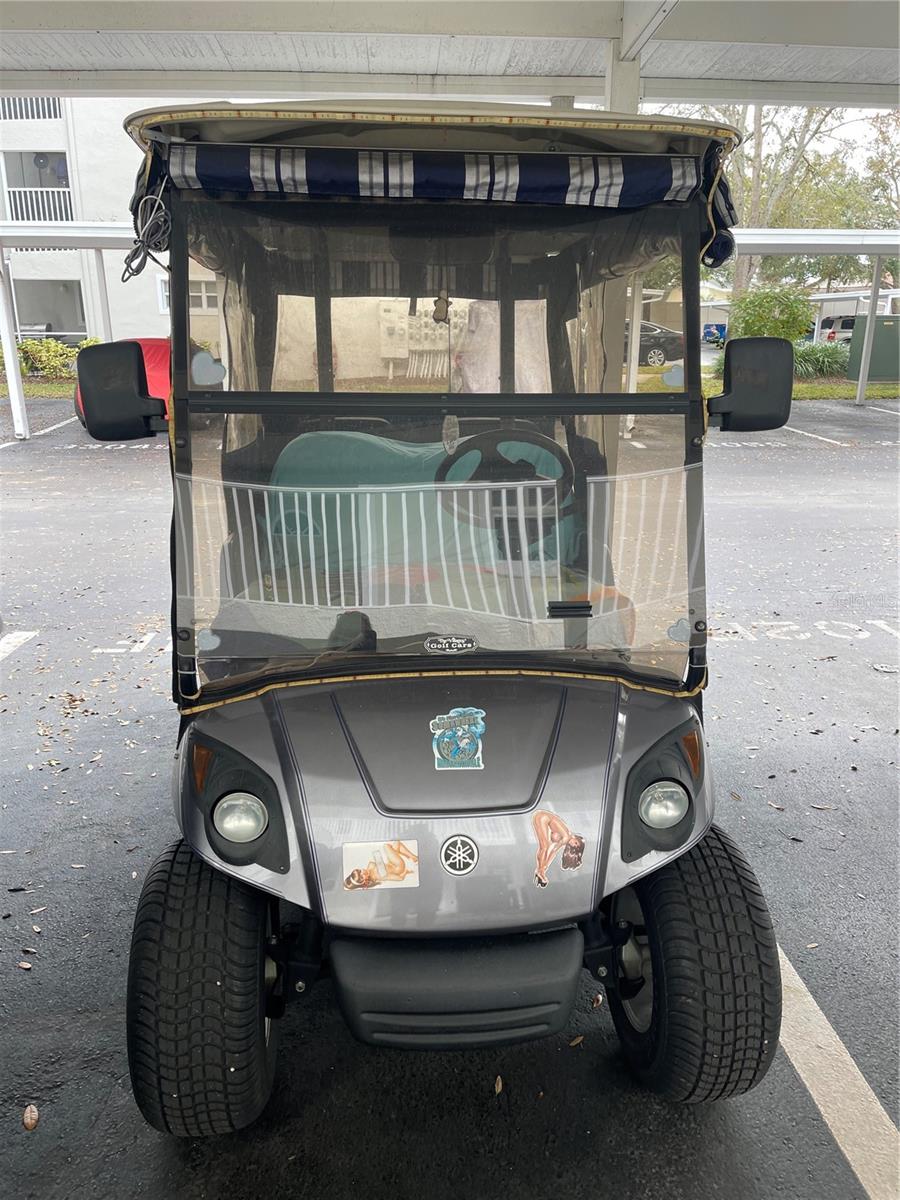 This four seater golf cart comes with the condo.