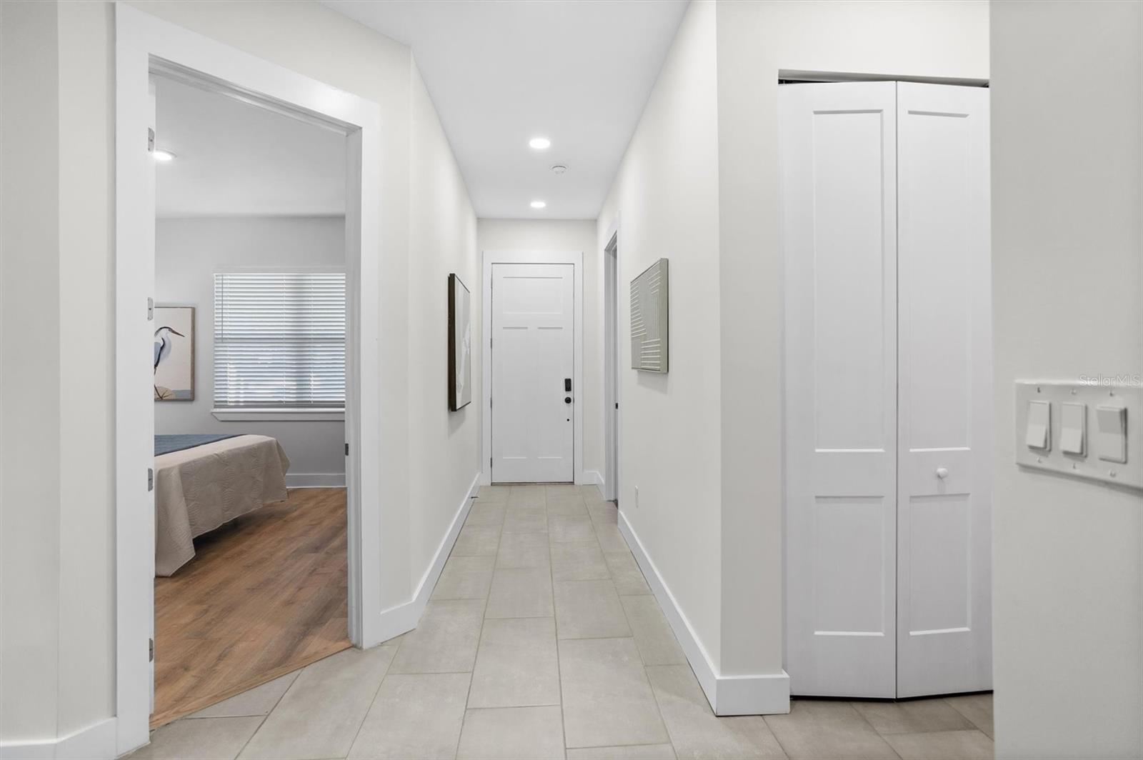 Bedroom 3 (left) Linen Closet and foyer