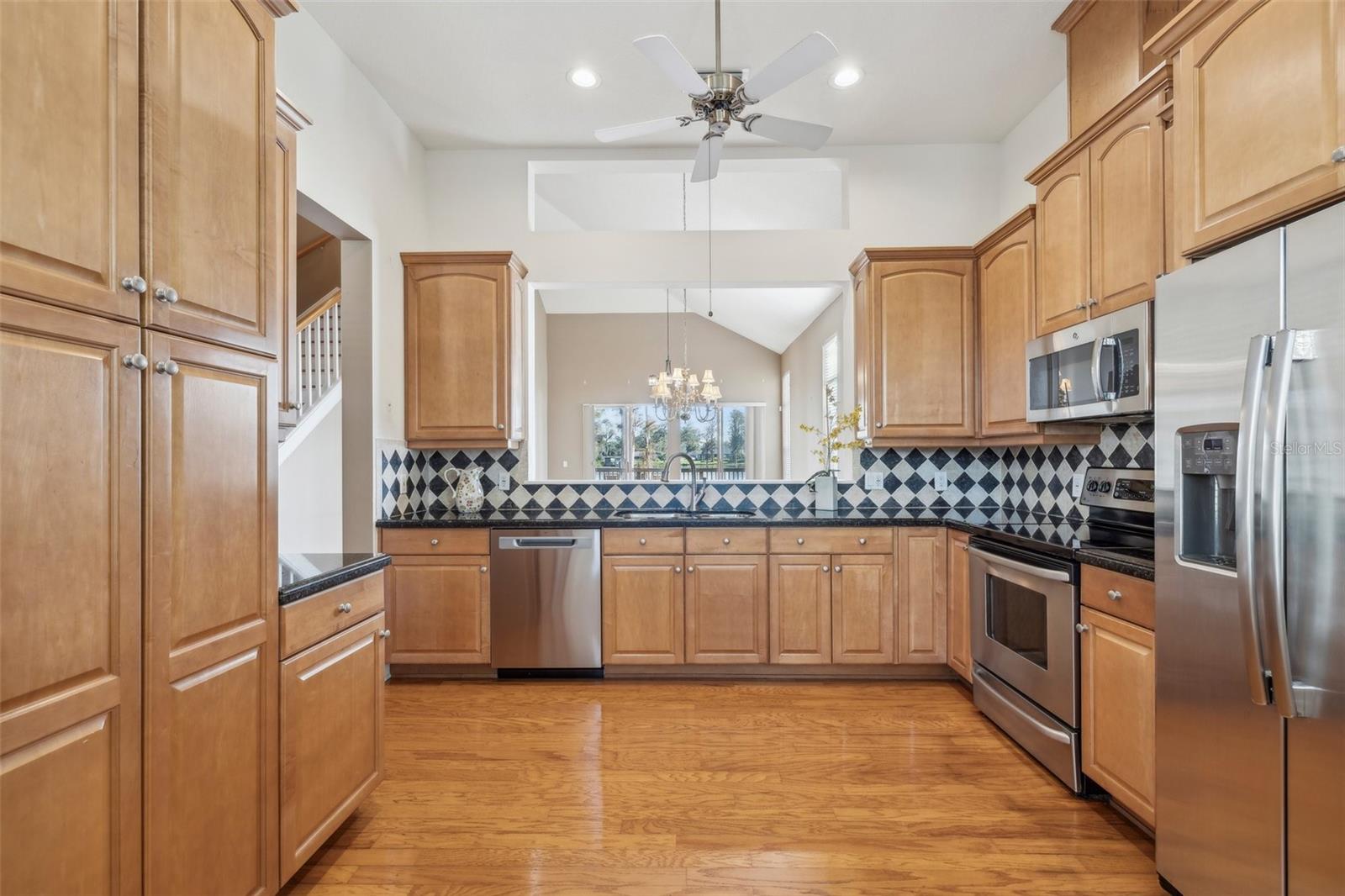 Large kitchen with custom built-in pantry and breakfast nook