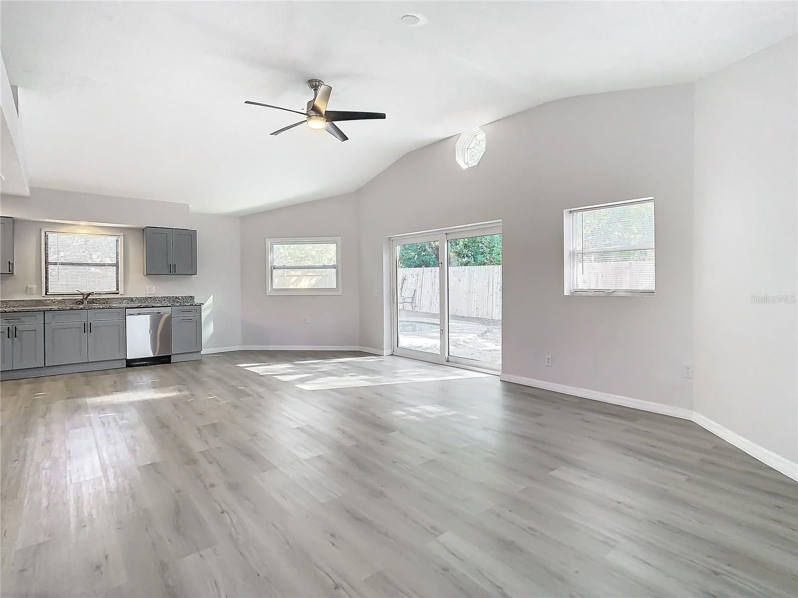 Family Room - Dining Area - Kitchen