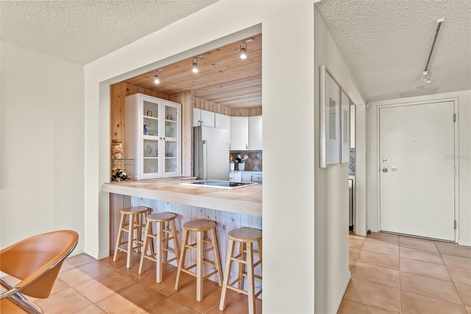 Breakfast bar with seating.