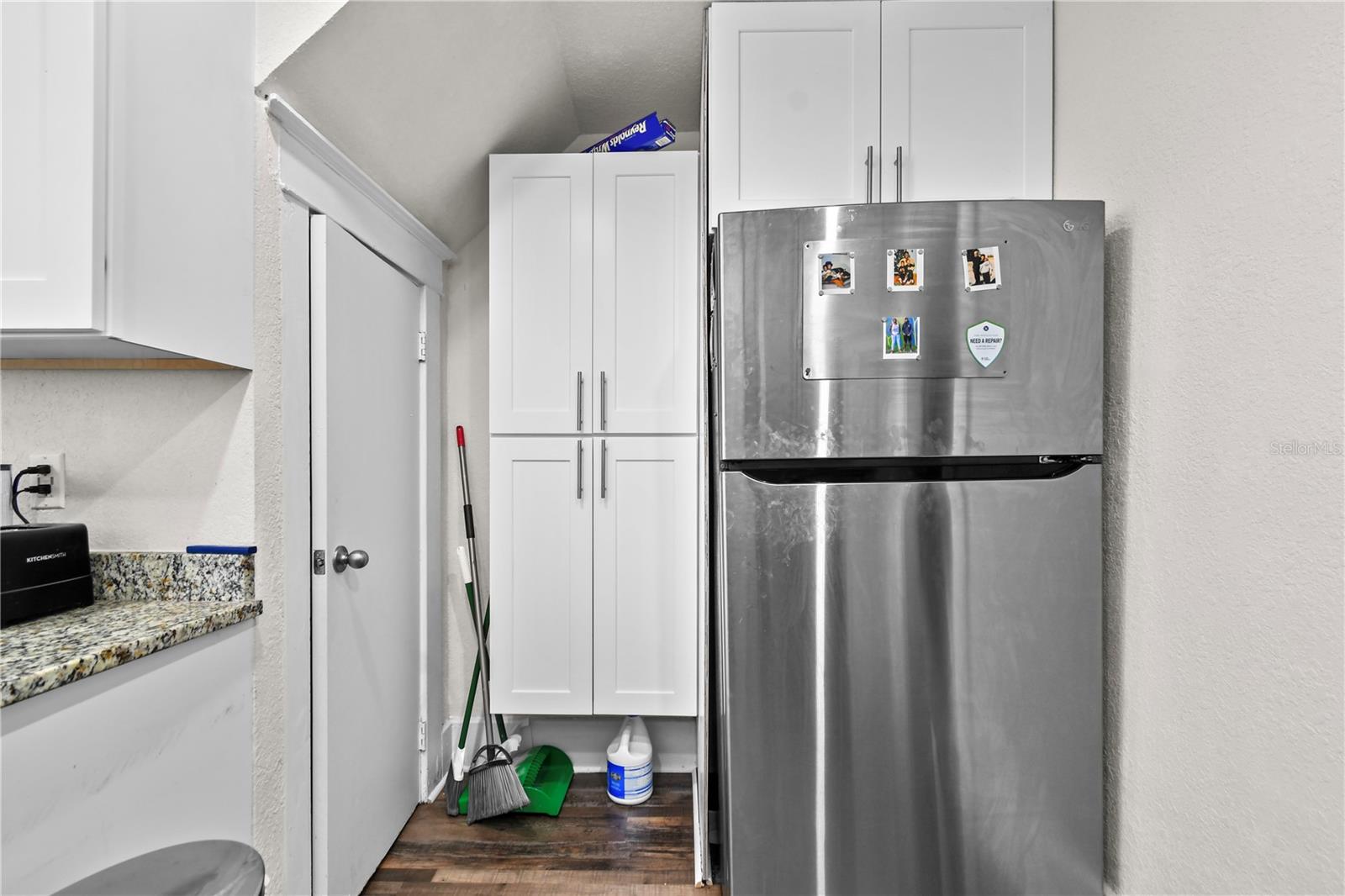 Pantry and refrigerator