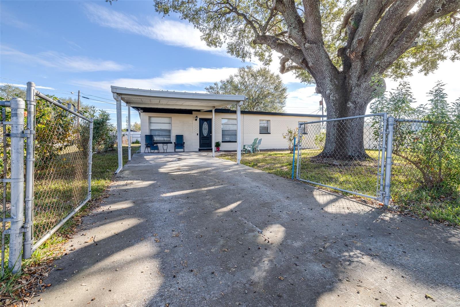 Gate at driveway