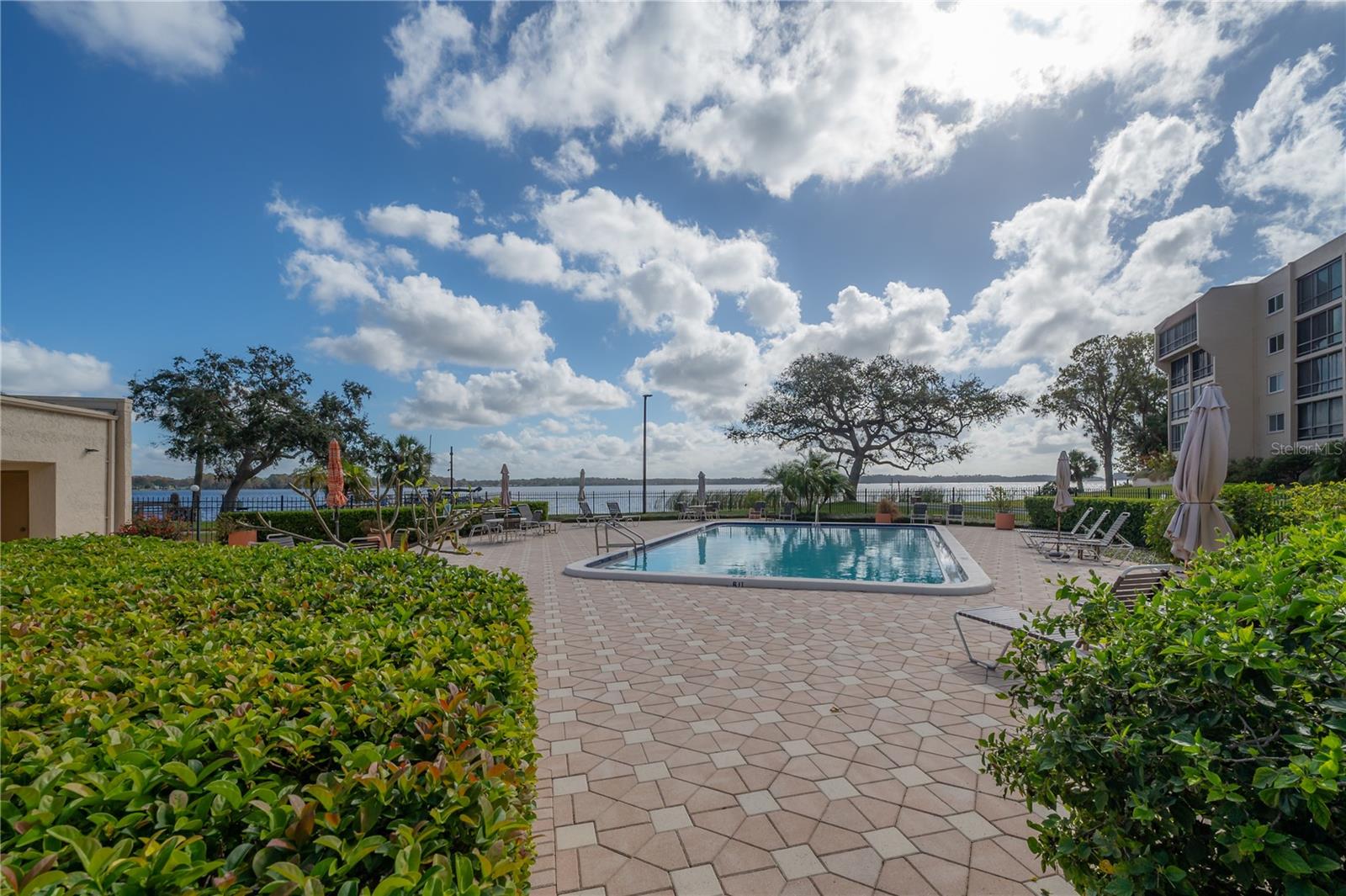 Community Pool overlooks Lake Tarpon