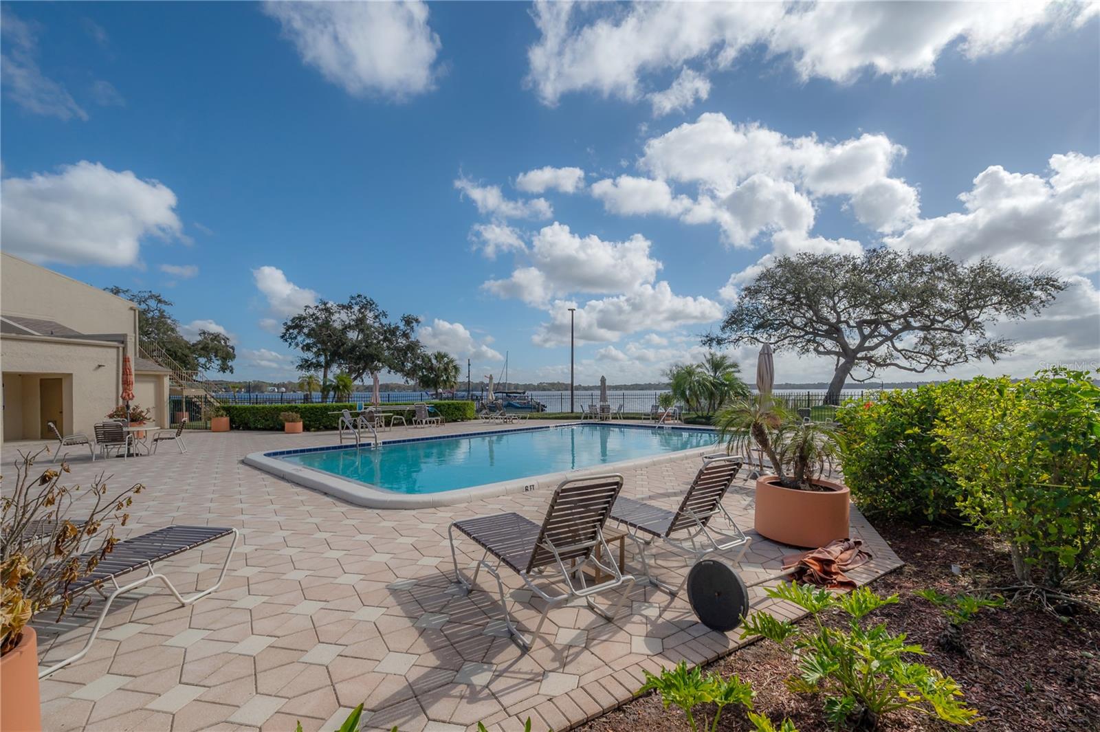 Community Pool overlooks Lake Tarpon