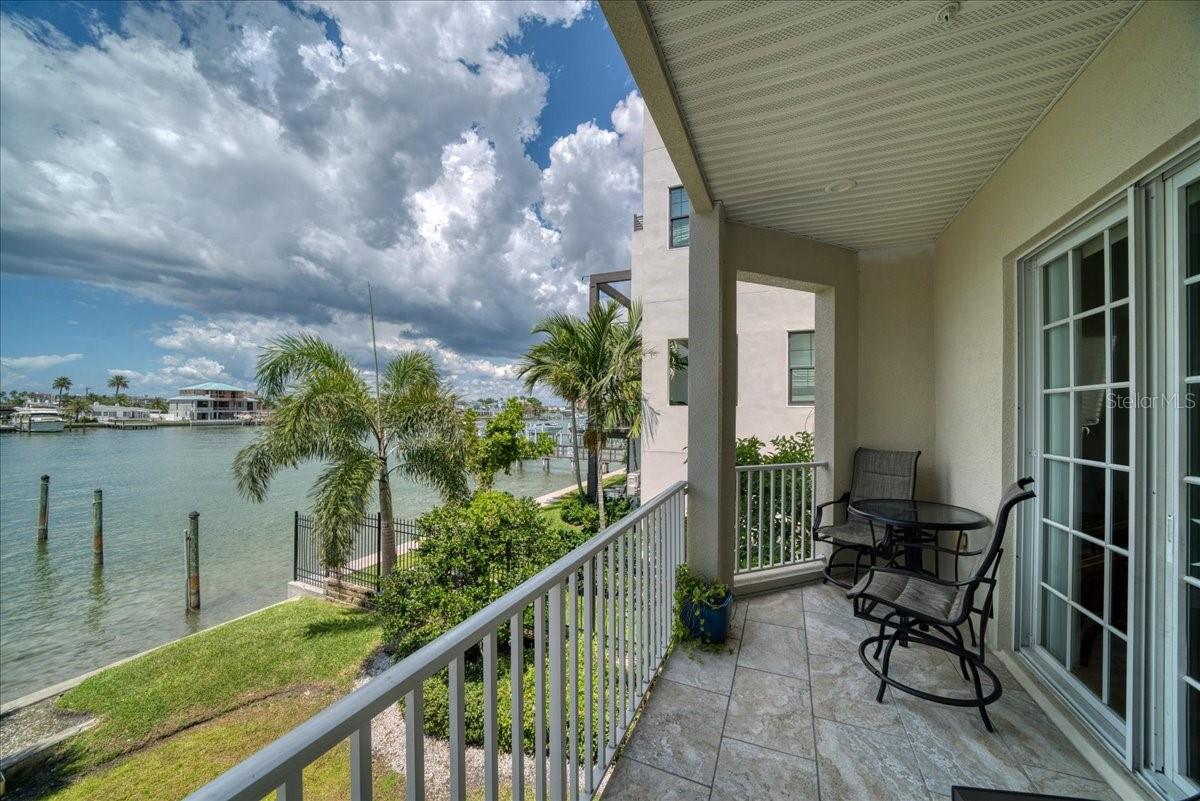 Balcony off living area.