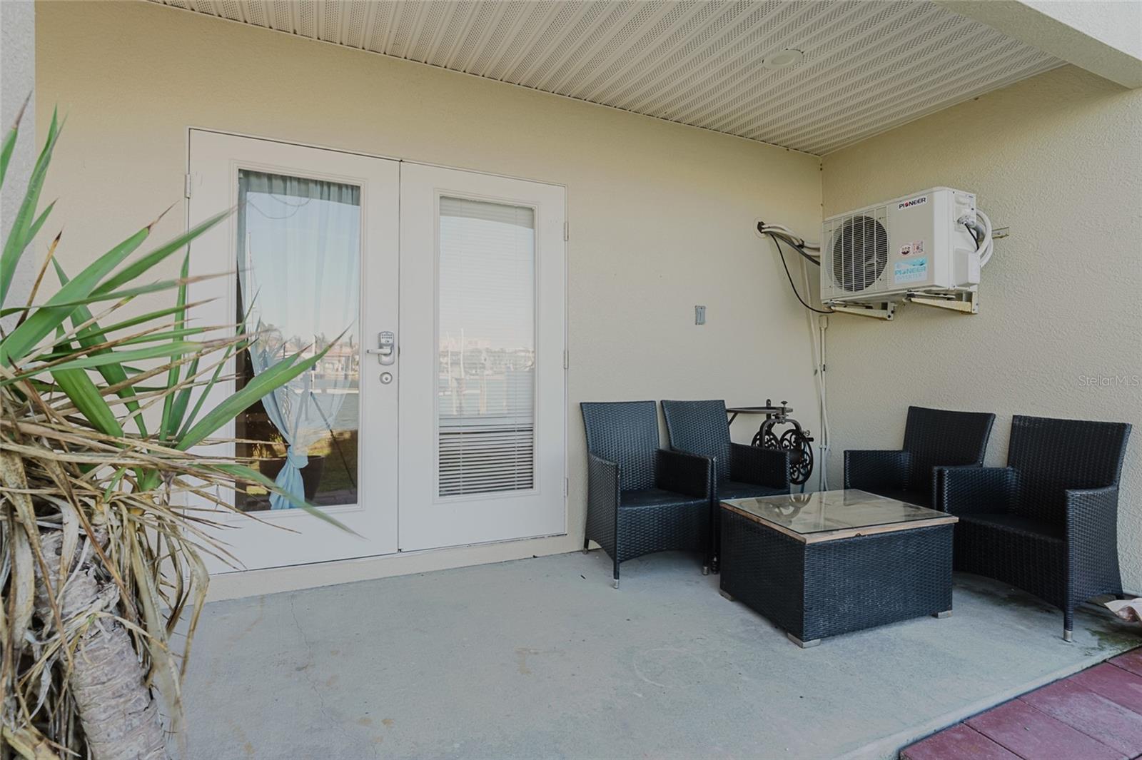 Back patio overlooking your boat slip!