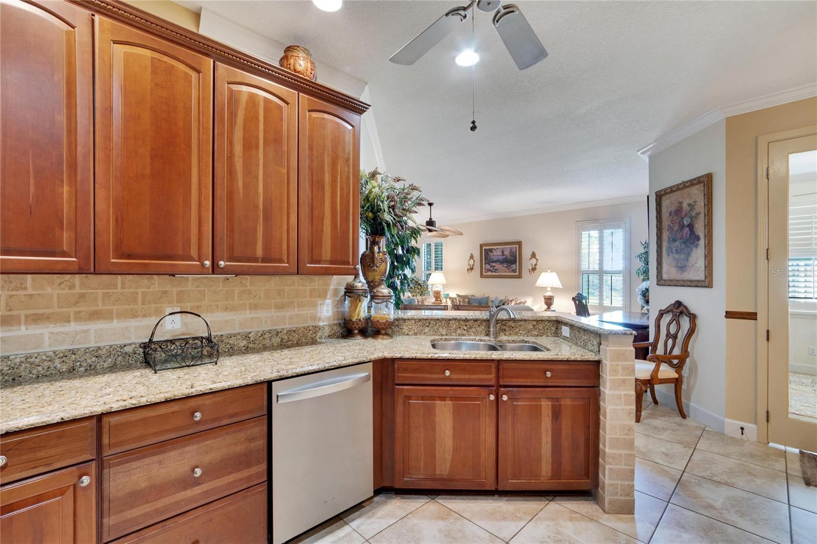 Looking out from the kitchen toward Great Room