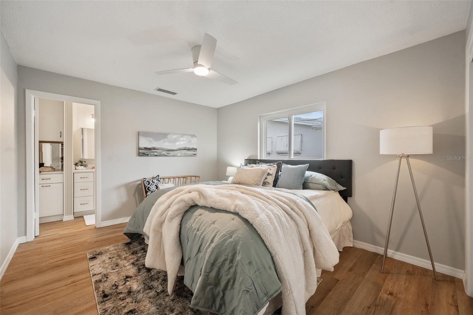 Primary bedroom with private bath