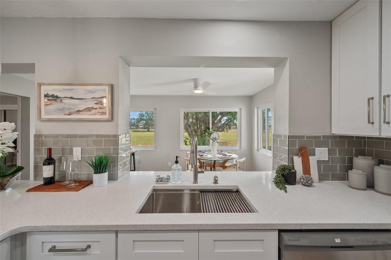 Kitchen view from sink