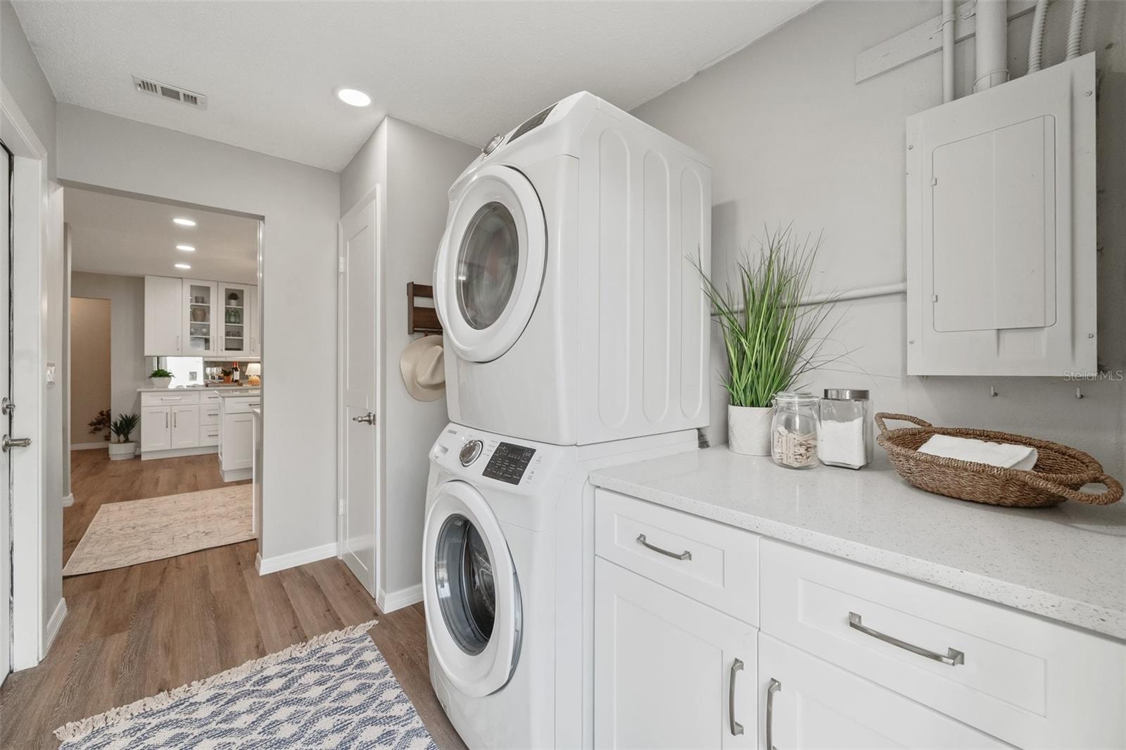 Laundry area off kitchen