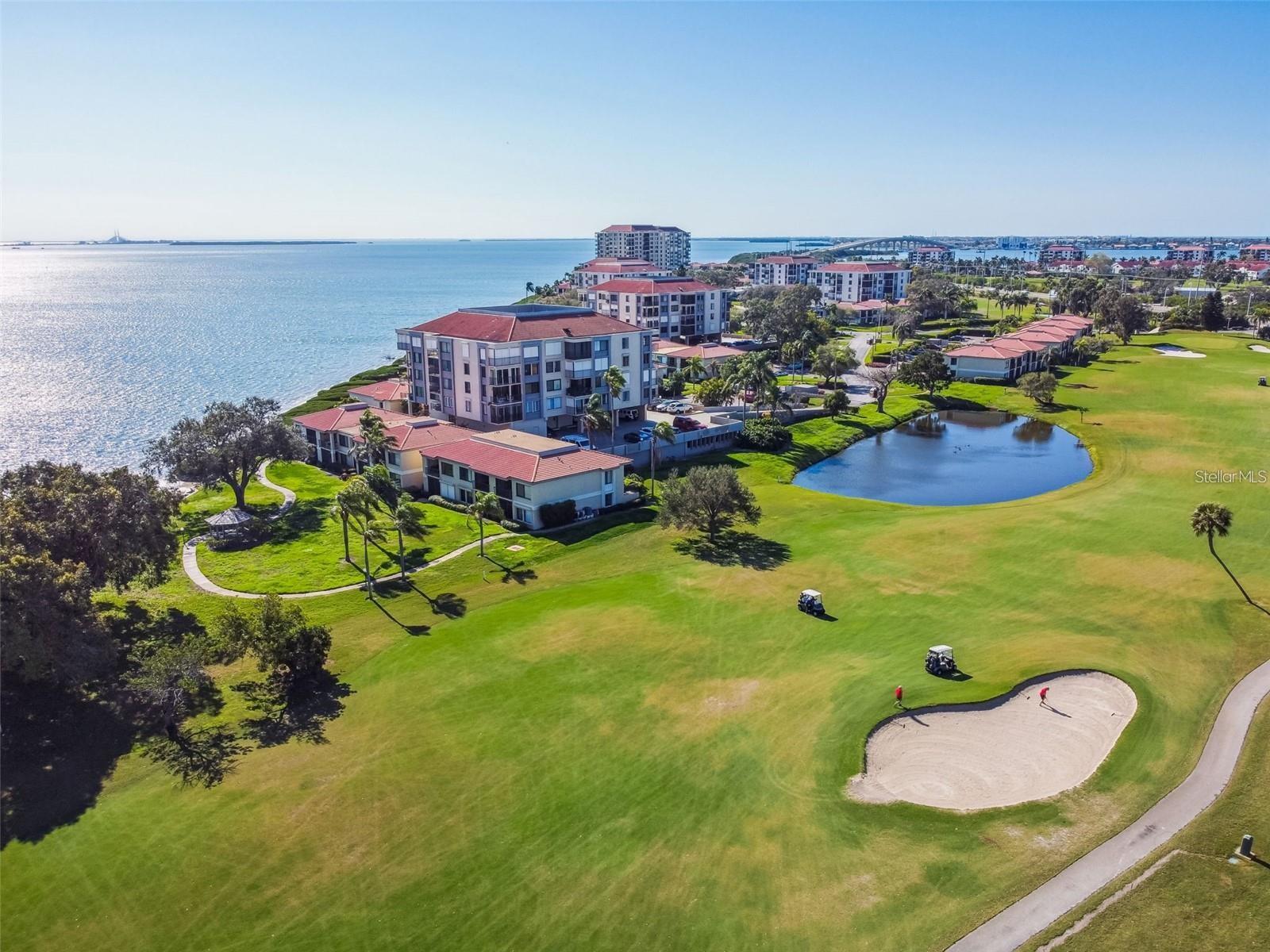 Nestled between the Isla Del Sol Golf Course & Boca Ciega Bay, Palma Del Mar A Building is a private oasis of peace, tranquility & lots of wild life sightings