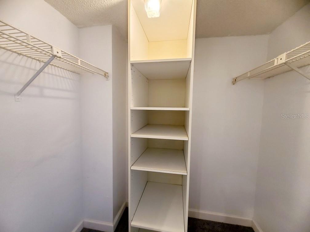 Walk-in closet in the Master Bedroom