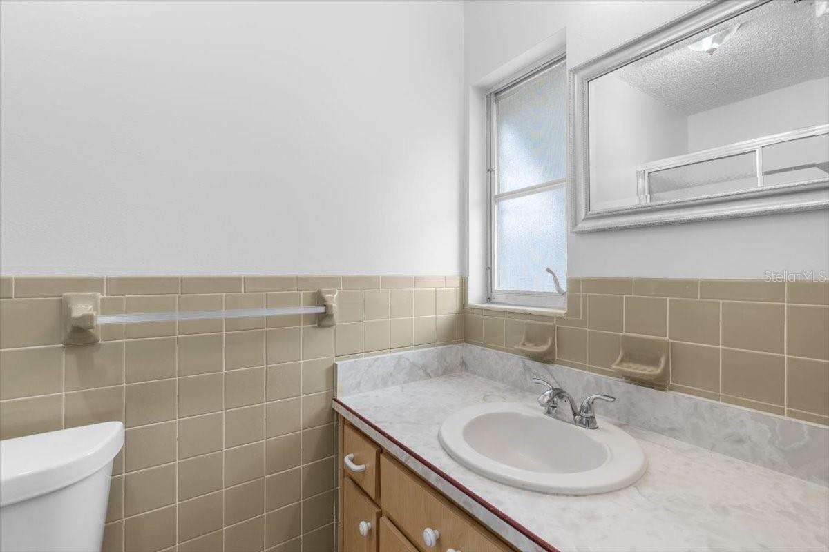 Freshly Painted Primary Bathroom w/Tile