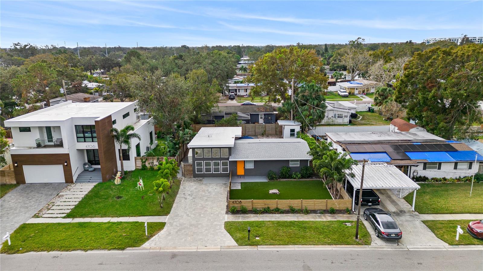 This South Tampa residence includes a new roof (2024), artificial turf for low-maintenance landscaping, and eco-friendly features like LED lighting and a tankless water heater.