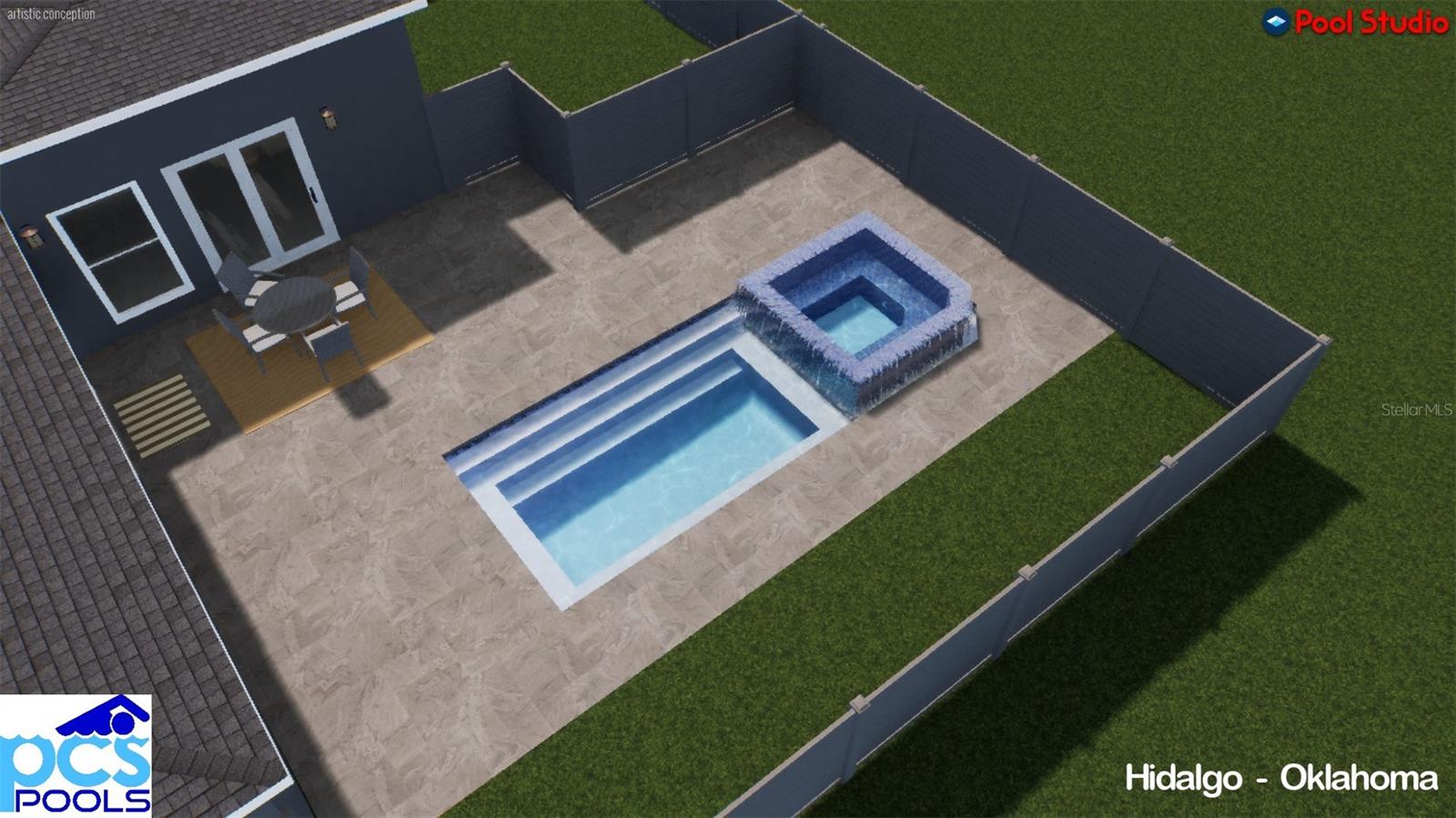 Rendering of a pool design for future installation