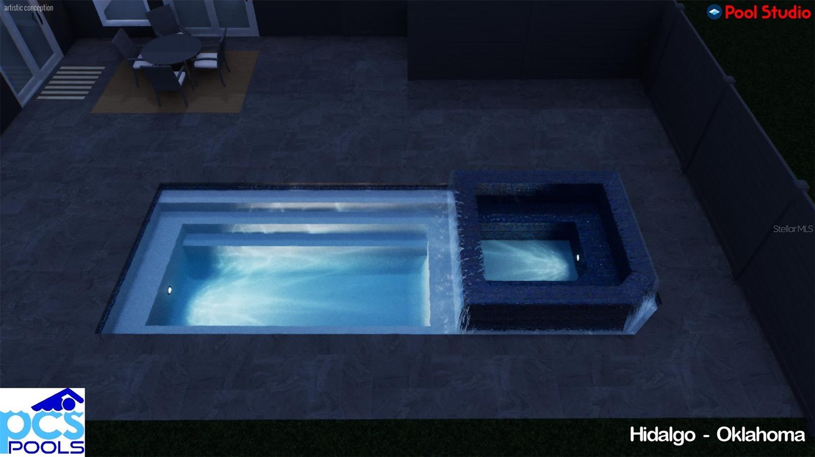 Rendering of a pool design for future installation