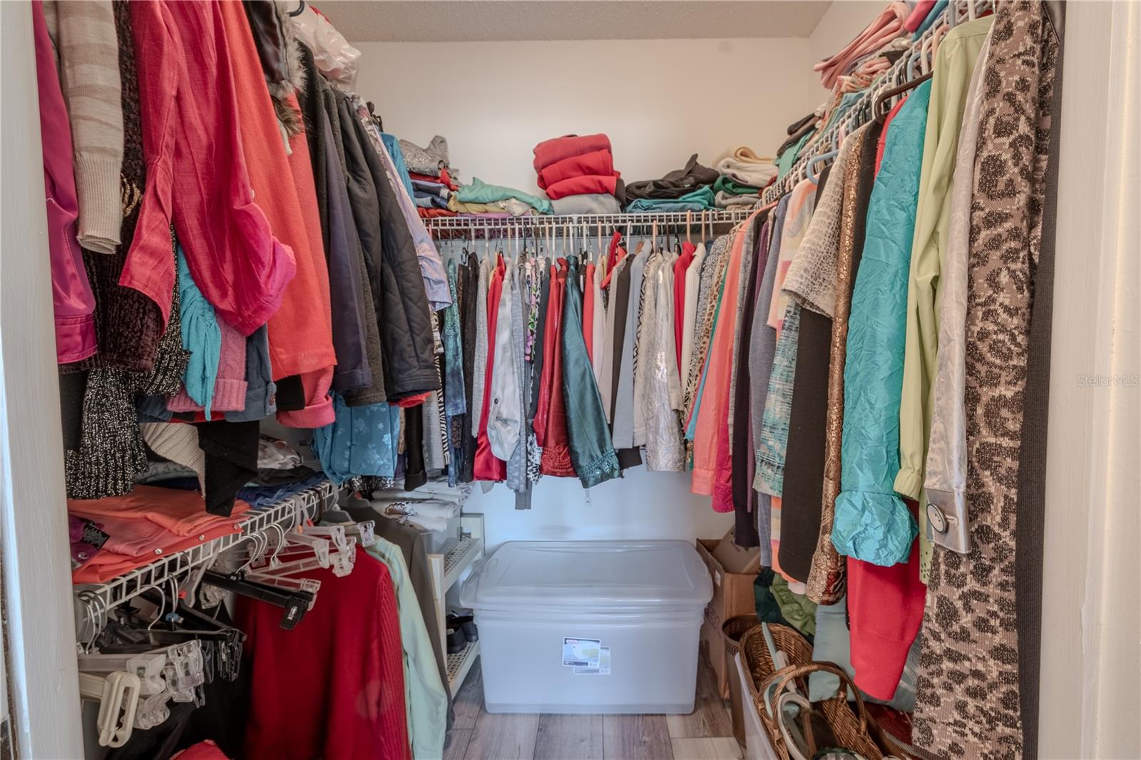 The primary bedroom has a large walk-in closet.