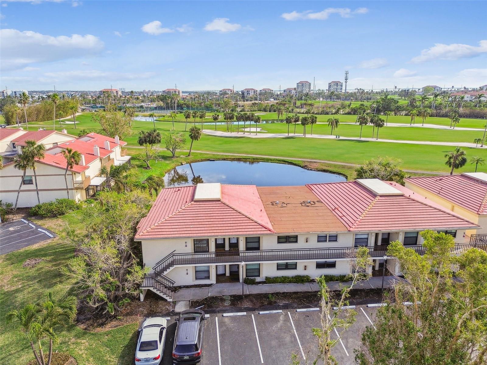 What a view from this top floor corner unit!!