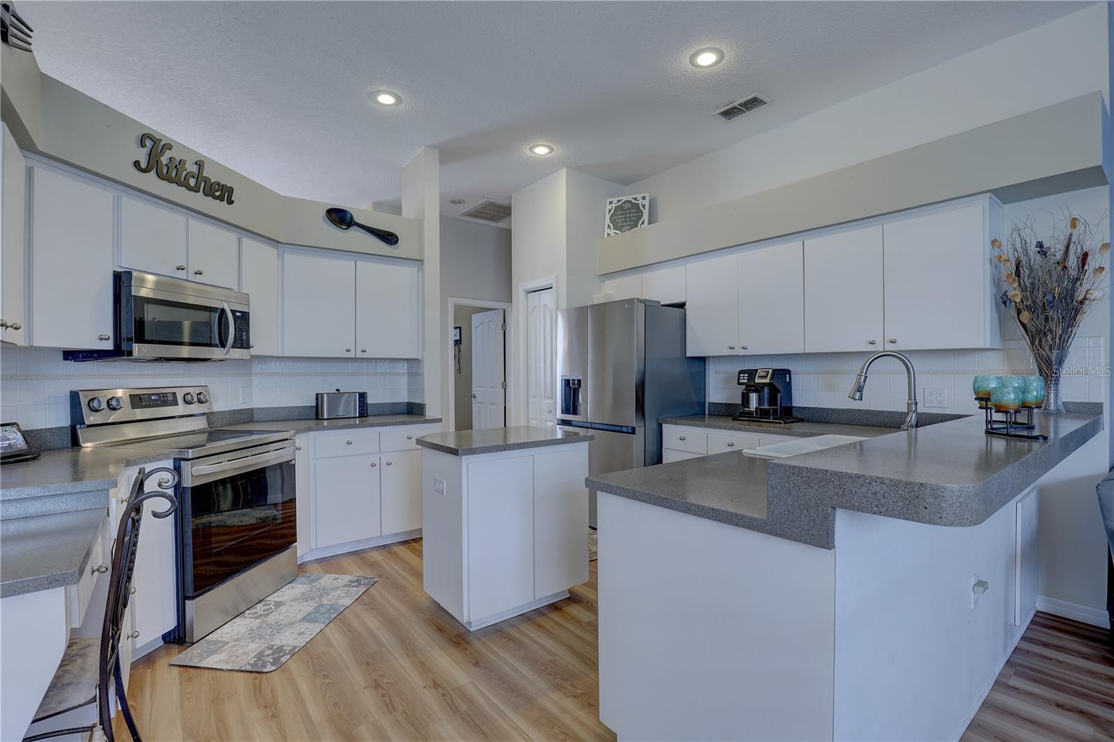 View of kitchen from eat-in area