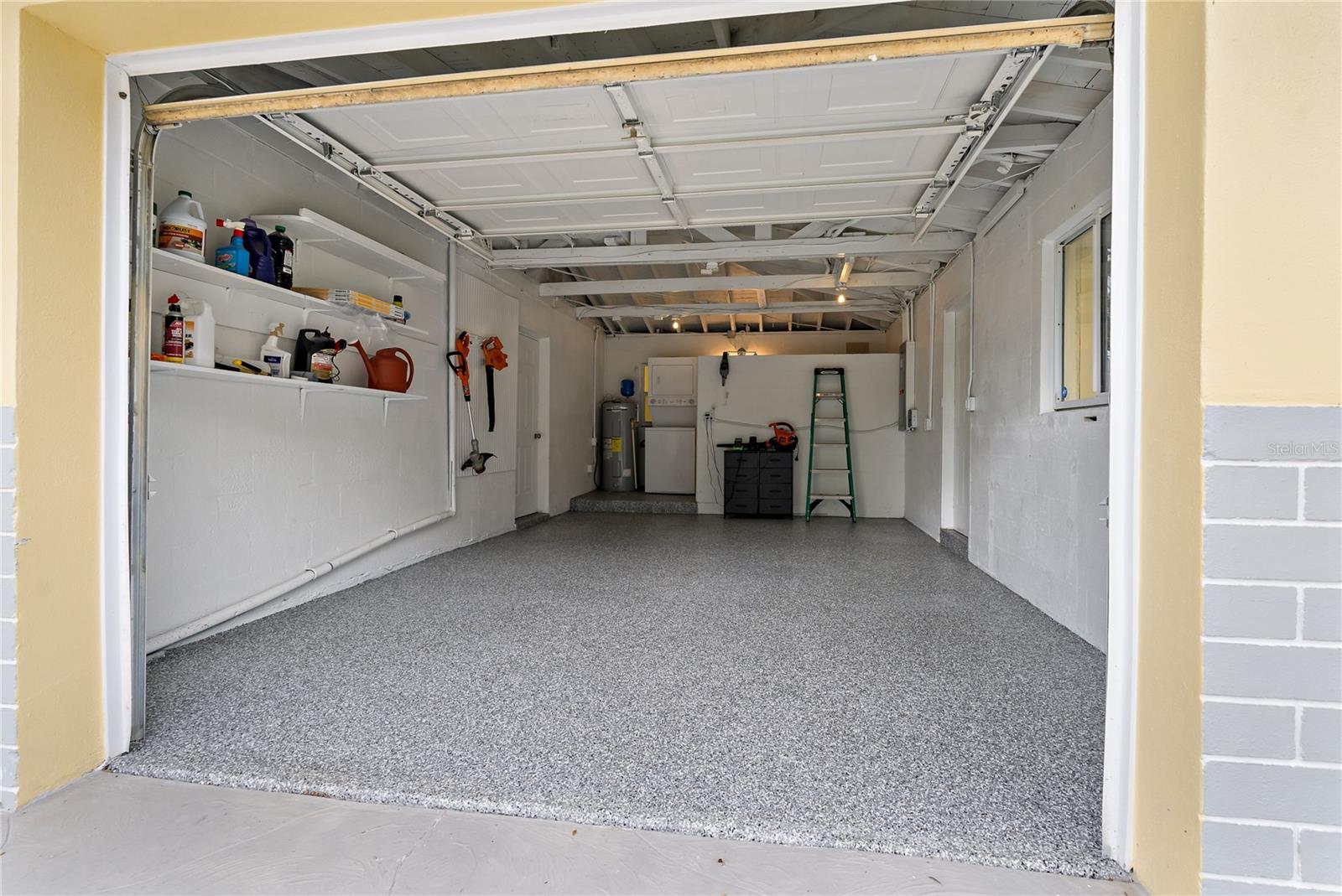 Garage with New Epoxy Floor Finish