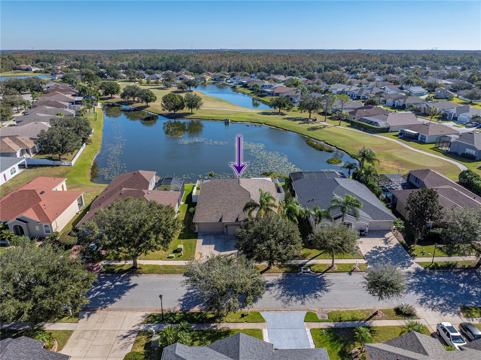 Premium location centered at end of pond and golf Tee is away from your new home.