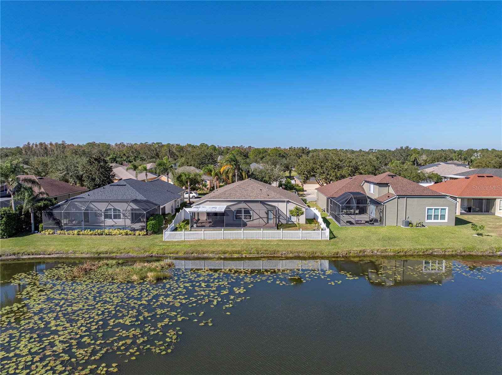 Premium lot with pond centered view.