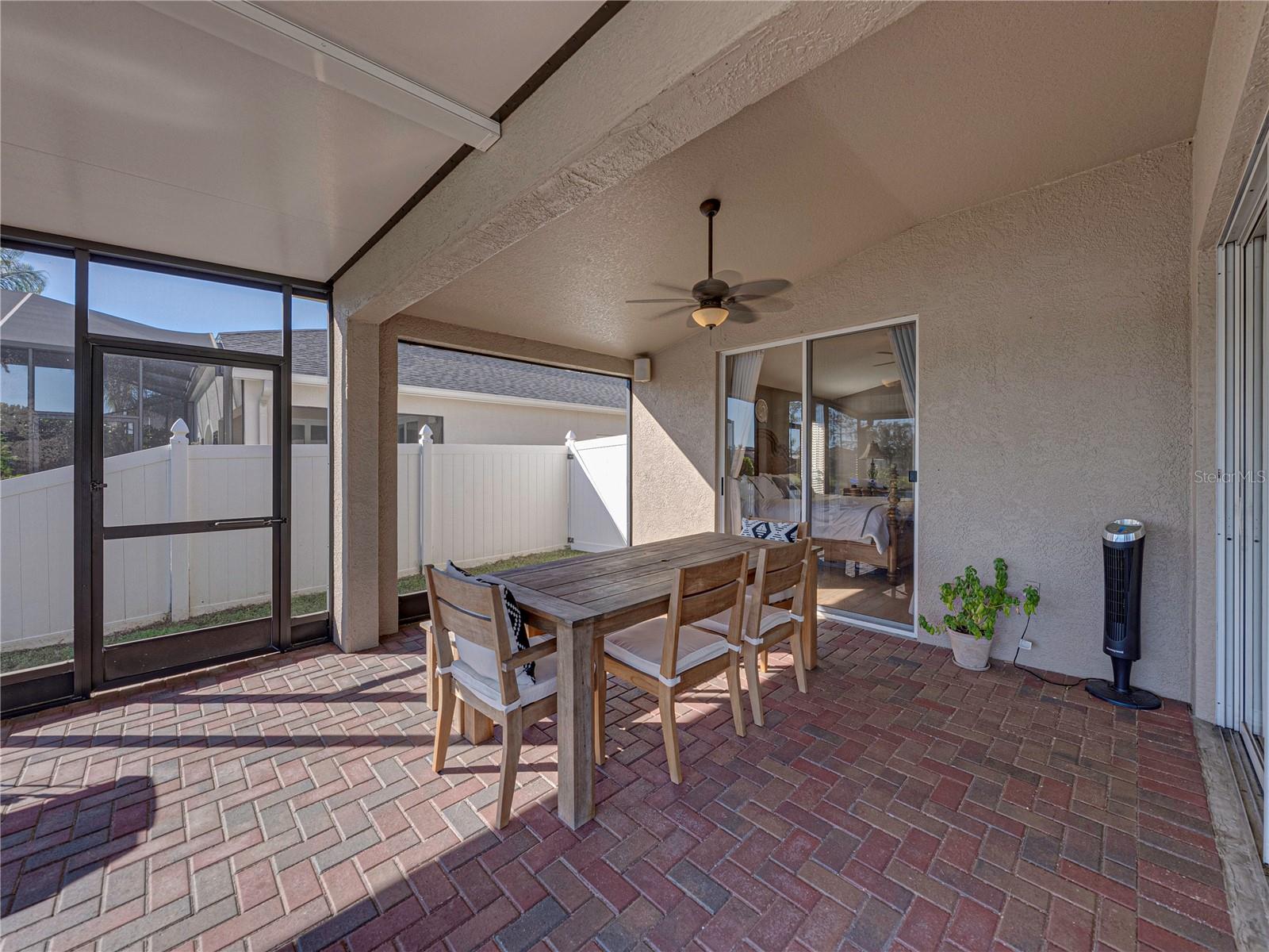 Covered area of screened lanai