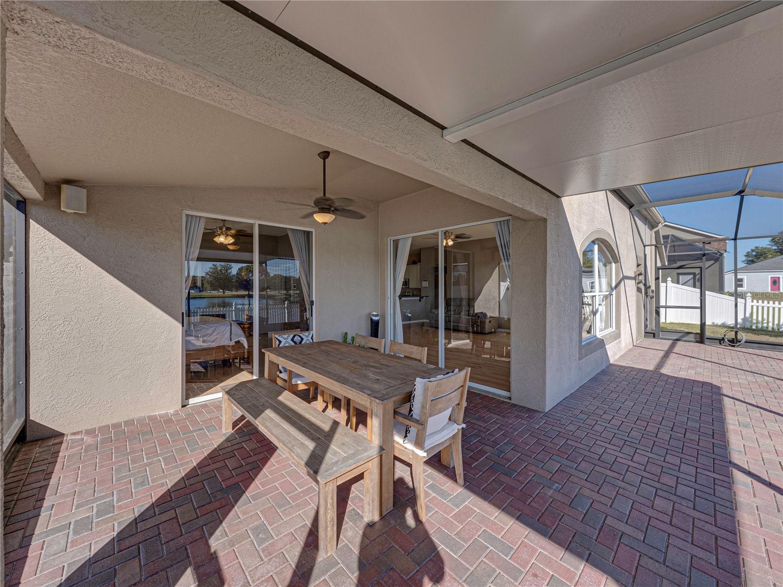 Covered area of screened lanai