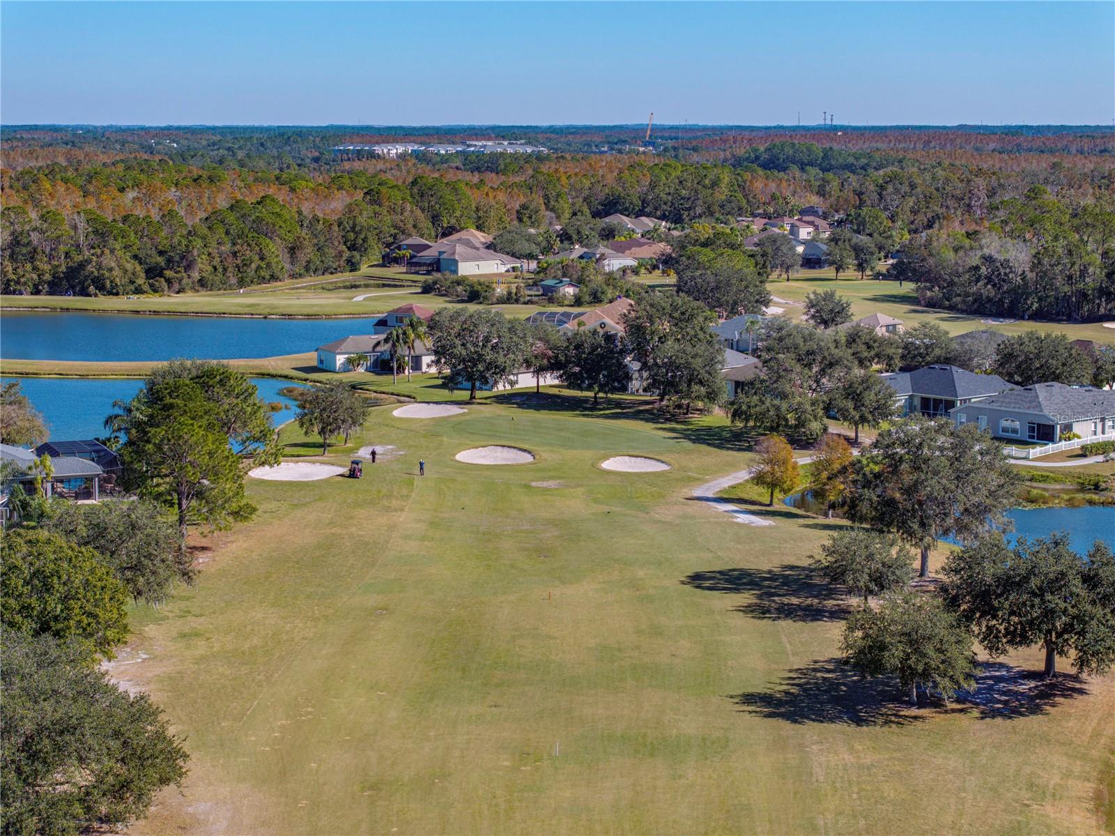 Pond and golf view