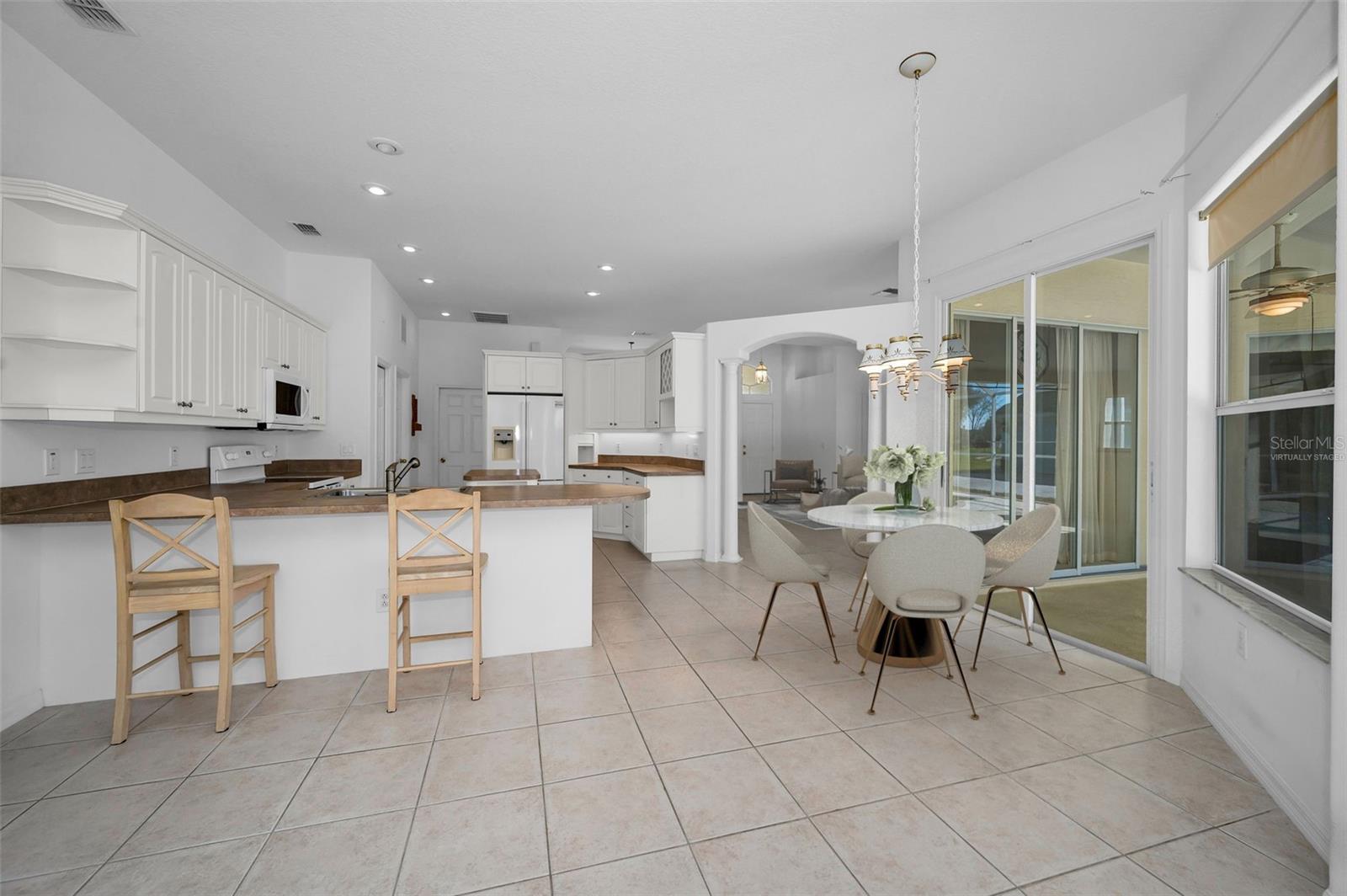 Kitchen with eating area-Virtually Staged